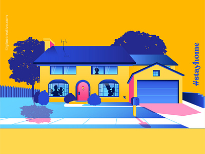 Home Sitcom (The Simpsons) graphic design illustration