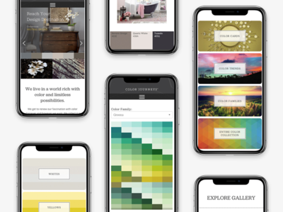 ColorJourneys color mobile paint picker responsive swatches website