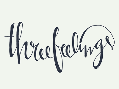 Three Feelings Logo design lettering logo
