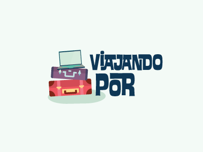 ViajandoPor Logo blog design logo travel