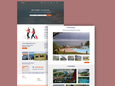 Safari Tour ui ux design