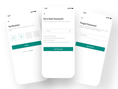 Reset Password Screens design mobile app design mobile design ui ux
