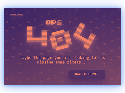 Daily UI 008 404 page 404page dailyui dailyuichallenge error 404