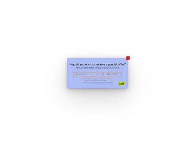 Daily UI 016 pop-up dailyui dailyuichallenge popup