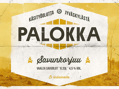 Palokka beer label meom palokka vintage