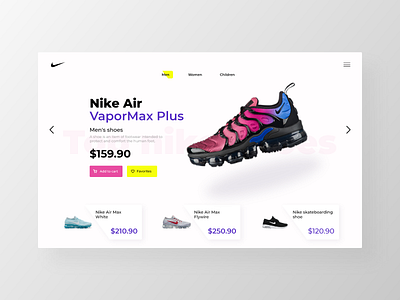 Nike Shoe Store Design nike nike shoes shoes shoes app shoes store web design web designer website website design
