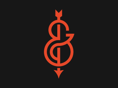 Arrow ampersand arrow bow branding lineart logo modern