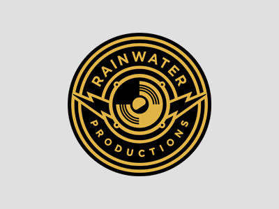 Rainwater audio bolt branding logo production rainwater speaker
