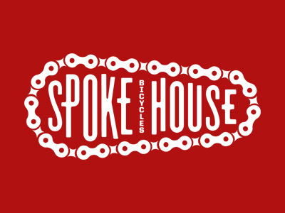 Spoke House bicycle bike bike shop chain cog fixed gear logo merch spoke