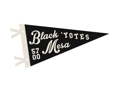 'Yotes black coyote mesa oklahoma pennant vintage