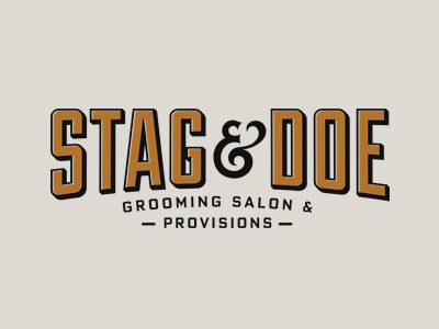 Stag&Doe barber branding doe grooming logo provisions salon stag