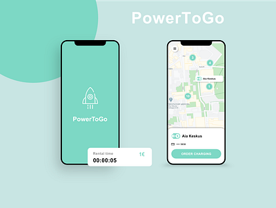 PowerToGo app charger design design app ui uiux ux