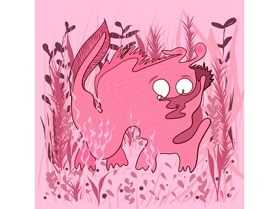 Animal Series Tess abstract abstraction animal animals beast character design drawing fairytale freehand freehand drawing illustration magic nature nature illustration pink pinky procreate sketch story