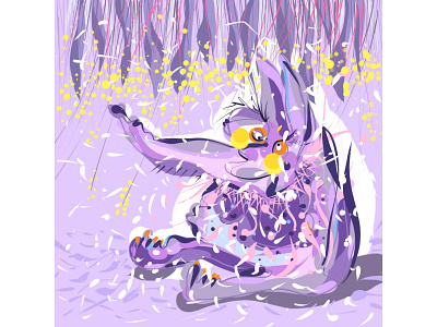 Halo abstract animal animal illustration character design drawing fairytale fantasy freehand freehand drawing illustration procreate purple sketch story