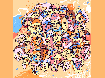 Faces abstract abstract art character drawing face faces freehand freehand drawing humanity humans illustration men people portrait procreate sketch social story street art streetart