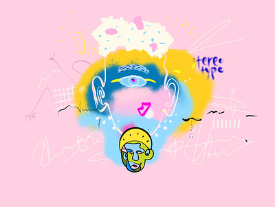 Stereotypes abstract character colorfull colors cosmos design drawing eye faces freehand freehand drawing illustration ipadpro ipadprocreate kiss portrait procreate sketch stereotype story