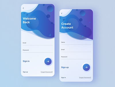 Sign in and Sign up screen UI desin app design ios minimal sign in signup ui ux web website