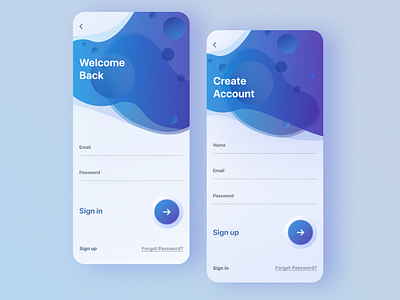 Sign in and Sign up screen UI desin
