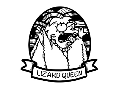 Lizard Queen animation design digital art digital illustration film illustration lisa simpson procreate procreate app simpsons tattoo design tv