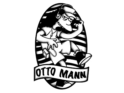 Otto Mann animation design digital art digital illustration disney film illustration otto ottoman procreate procreate app rock and roll rocker simpsons tattoo design the simpsons tv