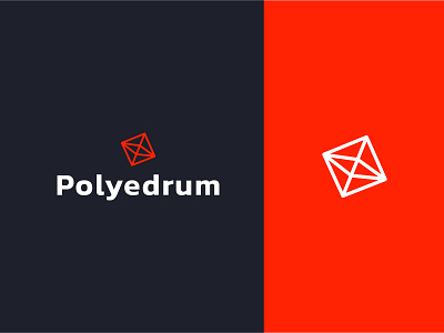 Polyedrum | Company branding flat icon logo minimal poly polyedrum polygon triangle