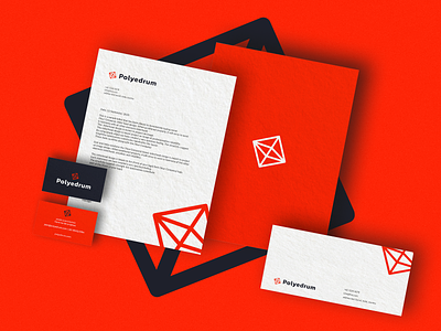 Polyedrum | Company branding businesscard busniesscard design logo orange vector