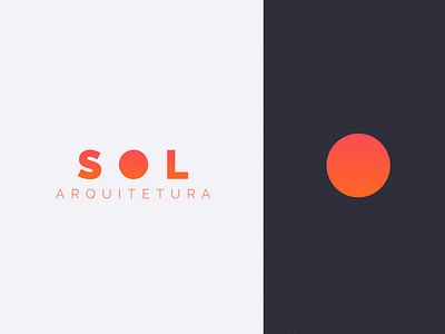 SOL Architecture architect architecture branding circle design flat logo minimal orange sun vector