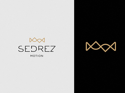 Sedrez Motion branding crown design flat gold golden icon infinity logo minimal motion vector