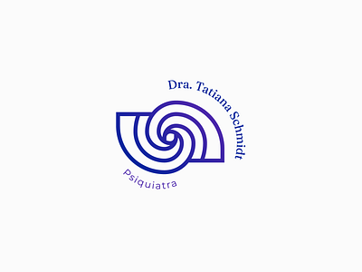 Tatiana Schmidt Psiquiatra | Golden Ration Logo branding design fibonacci flat golden ratio icon illustration logo minimal shell vector