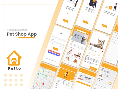 Petto | Pet Shop Application case study design ecommerce exploration mobile pet ui ux