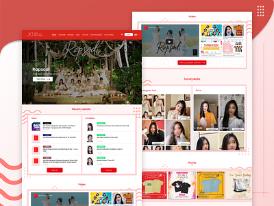 JKT48 Website Redesign | Homepage homepage idol jkt48 redesign ui ui design ux webdesign