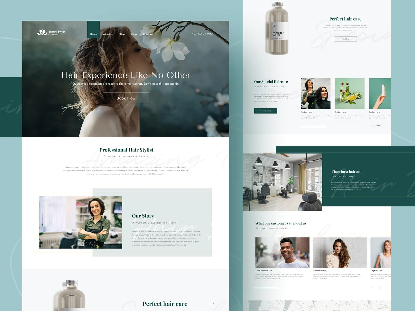 Stunning Beauty Salon Website Design for Modern Stylists