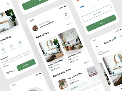 Real Estate Mobile App UI airbnb clean design dribbble fancy green home house mobile app real estate ui uidesign