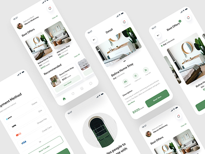 Real Estate Mobile clean design dribbble green home house mobile app real estate store ui uidesign ux