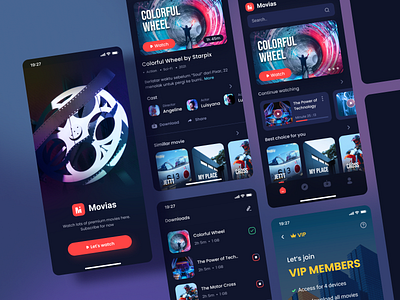 Movie Streaming Mobile bioskop black cinema design dribbble mobile app movie roll stream streaming ui uidesign xx1