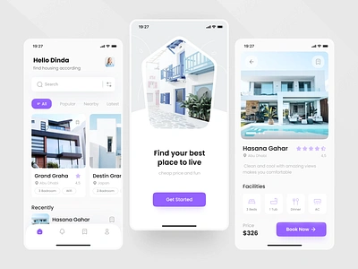 Housing Service Mobile book clean design dribbble house realestate service ui uidesign