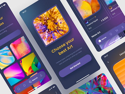 Colorful NFT Mobile abstract art design dribbble eth legacy mobile app nft token ui uidesign