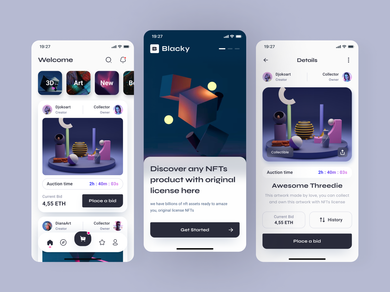 Blacky Nft Mobile App By Sub1 For Sub1 Studio On Dribbble