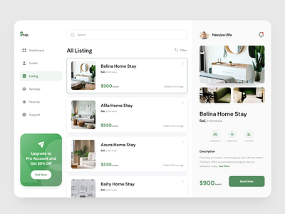 Stay Dashboard dashboard design dribbble holiday hotel stay staycation ui uidesign