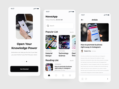 News Article Mobile App design dribbble information mobile app new news read ui uidesign ux