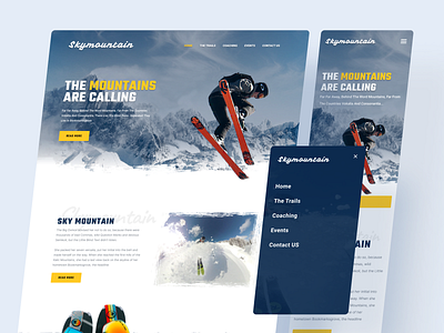 Sky Mountain - Sport Website design dribbble illustration landingpage mobile app nft sky sport ui uidesign uiweb ux web