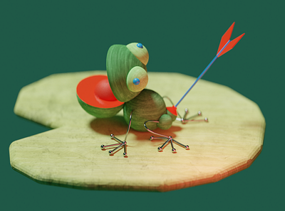 Toy frog 3d b3d blender design frog illustration toy