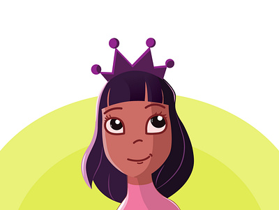 Princess Gizana adobe illustrator animation art artistondribble branding design flat freelancer graphicdesigner illustration pink princessemmy vector vectorart vectorgirl vectorhair