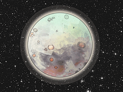 Moon astronaut galaxy illustration ilustracion moon space stars watercolor