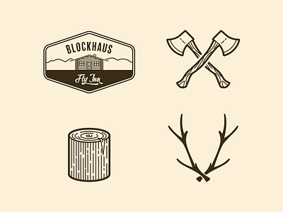 Blockhaus Logo and Icons