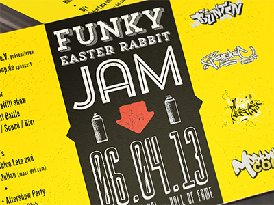 funky easter rabbit jam – Flyer facunda flyer