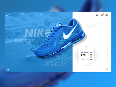 NIke Store branding design desktop ui ux web