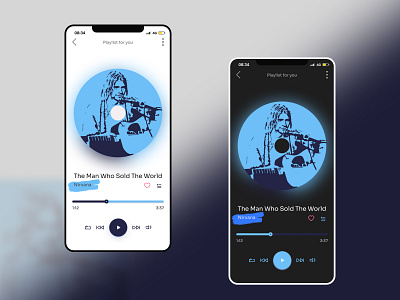 Audio player' for iPhone 11 app apple iphone like music nirvana play ui