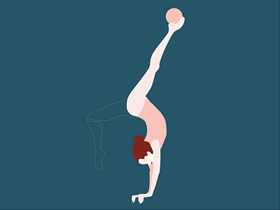 Gymnast branding character design design gymnastic illustration illustrator vector
