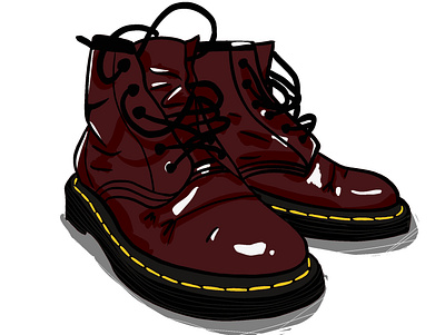 dr martens illustration shoes